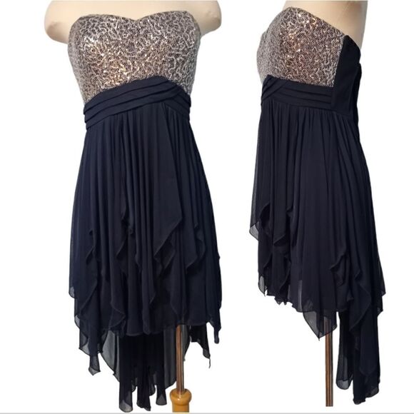 Sequin Hearts Fairycore Tube Party Dress Size 13 Dark Navy NWT - Picture 2 of 9